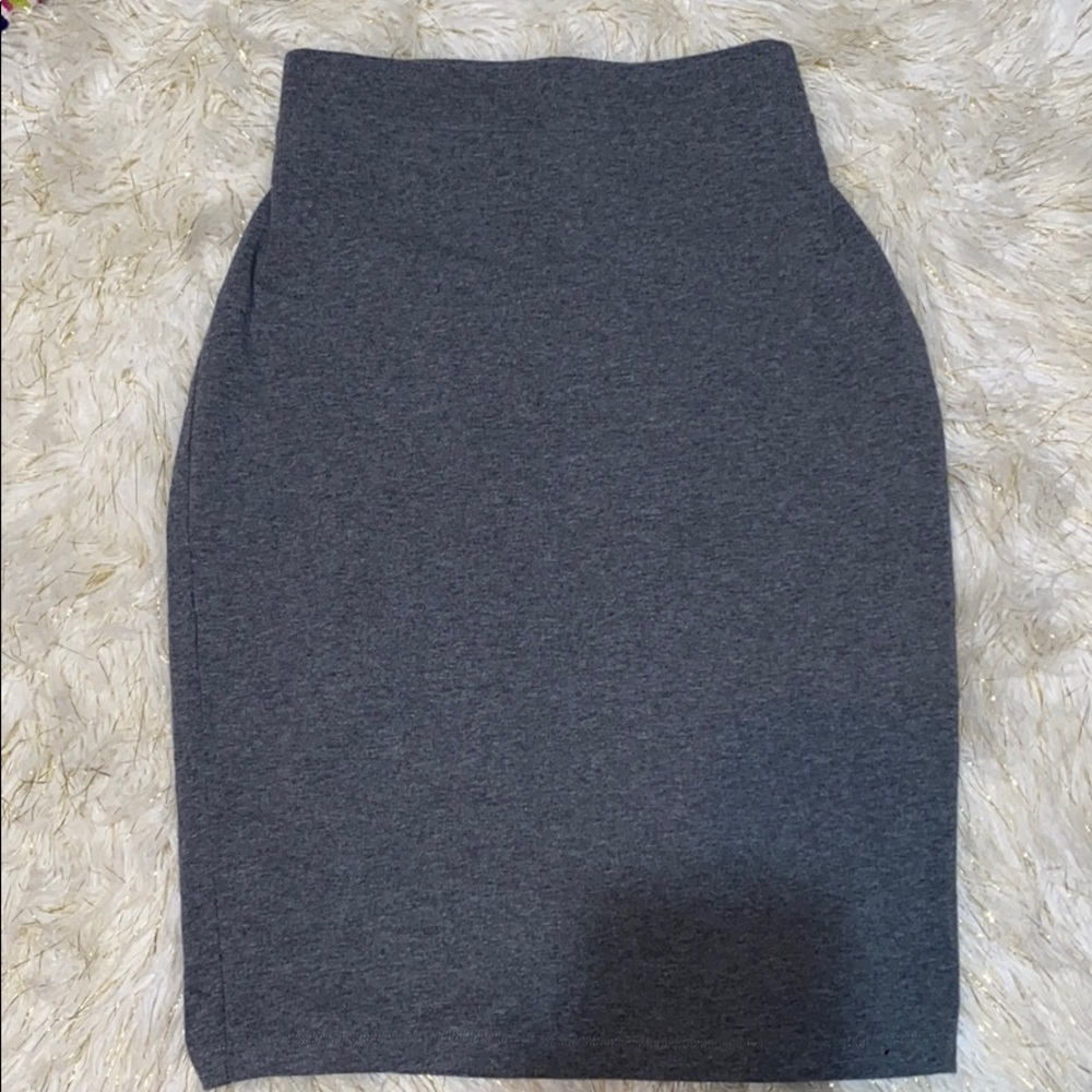 Gray Pencil skirt